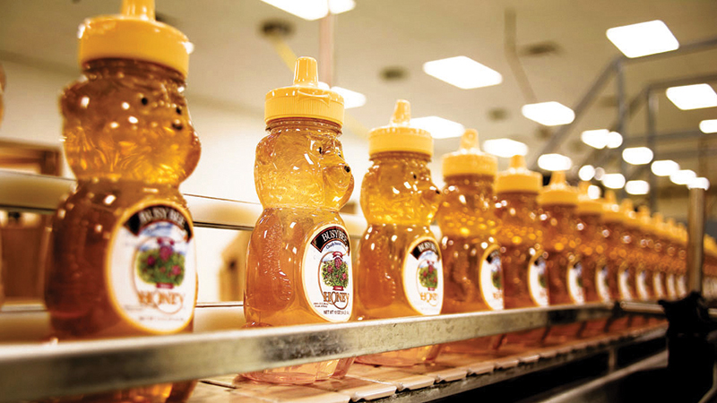 Barkman Honey Case Study, picture of honey bottles