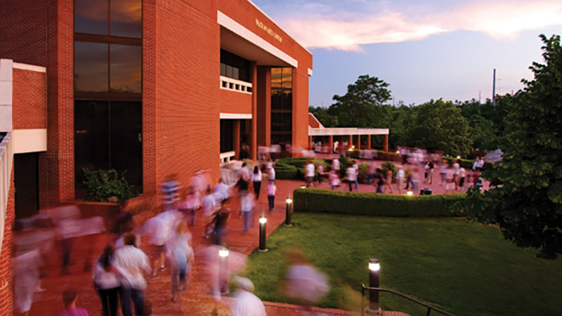 Walton Arts Center Case Study, photograph of crowds in front of the center